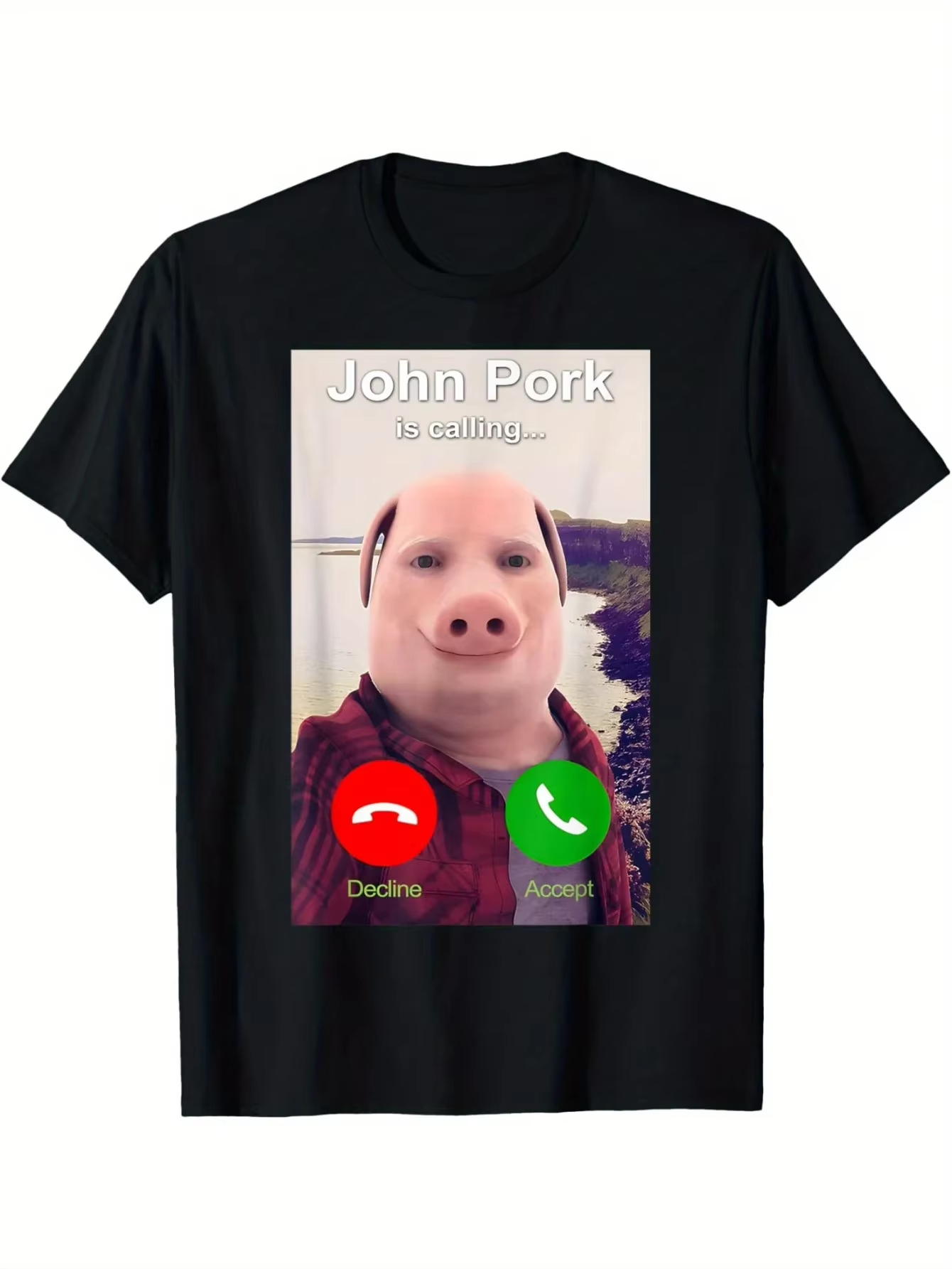 2026 Pig Meme John Pork Is Calling Answer Call John Pork Is Calling Shirt Funny John Pork Meme Men Women T-Shirt Unisex Tops New