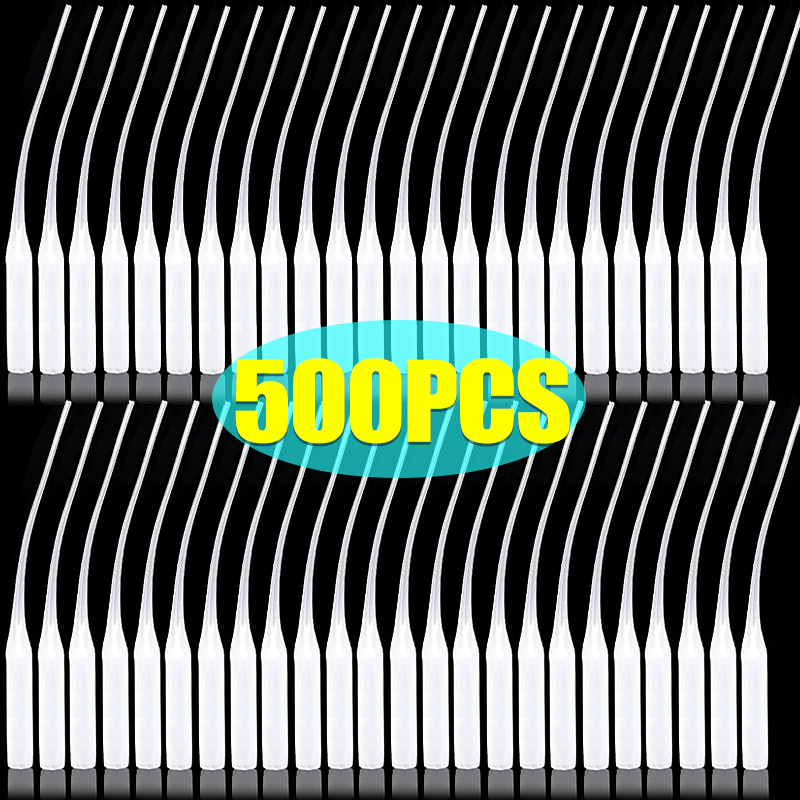 100/500Pcs Glue Micro-Tips Plastic Glue Extender Precision Applicator Dropping Tube Nozzle for Crafting Adhesive Dispensers