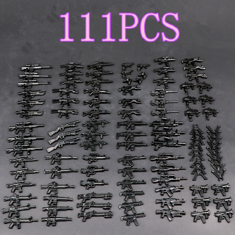 Weaponry Equipment Set Compatible Mini Action Figures MOC SWAT City Gun Military Model Kit Playmobil Building Block Brick Toys