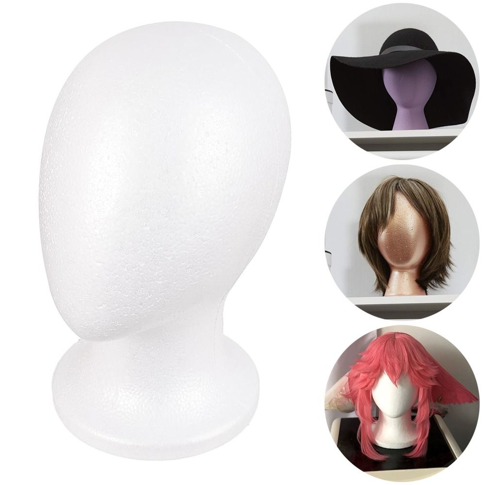Foam Mannequin Head Stable Lightweight Wig Display Stand for Jewelry Headwear Hat Display Stand Manikin Head Foam Head Model
